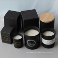 Black Glass Tealight Candle Holder With Bamboo Lid